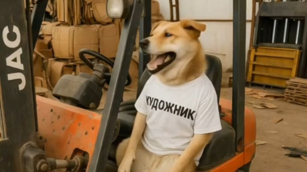 Пандук на погрузчике🤣